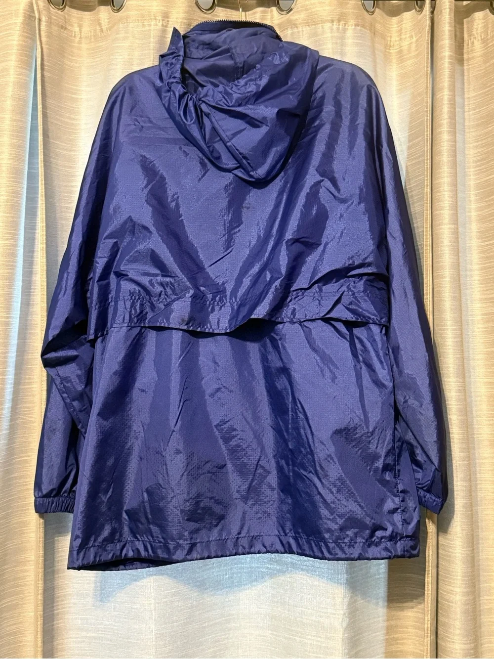 VTG Speedo Sport Systems Mens M Blue Hooded Windbreaker Mesh Zip Up Jacket Y2K